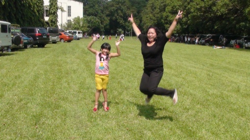 Jumping with my Aunt Cecil